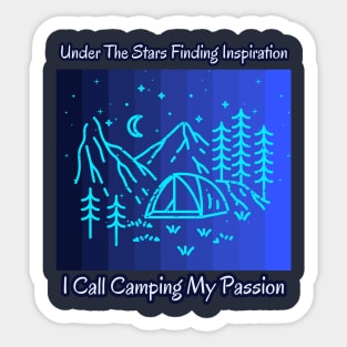 Night Sky Wanderlust: Camping Under the Stars Sticker